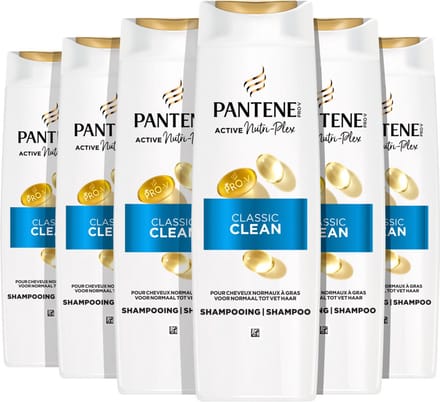 Pantene - Shampoo Classic Clean - 6 x 400 ml - Voordeelverpakking