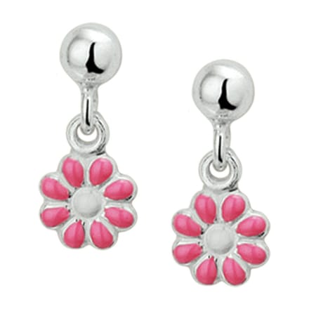 Zilver Gerhodineerd Oorhangers Bloem 1327408