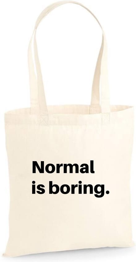 Linnen tas Normal is boring One Size