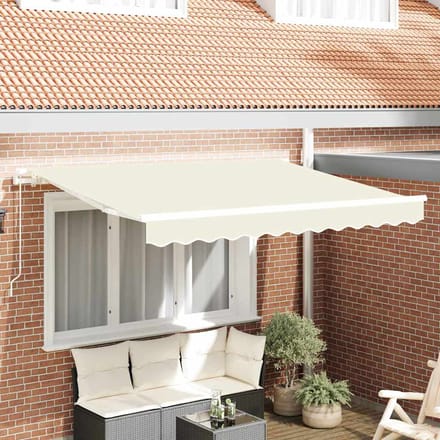 vidaXL - Vervangingsdoek - zonnescherm - voor - 3,5x2 - m - Crèmekleurig - Polyester