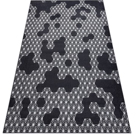 Kleden Rugsx Tapijt HEOS 78547 anthracytkleuring / crème HEKSA 160x220 cm