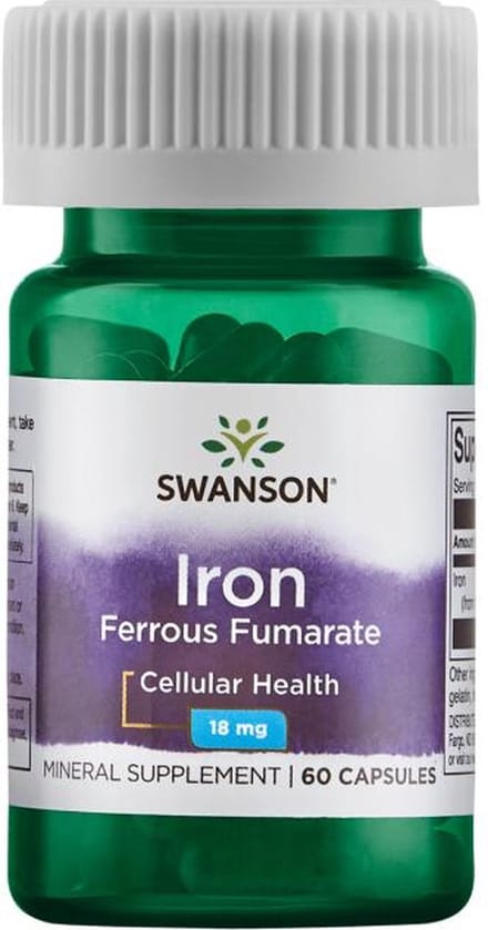 Swanson - Iron/ Ijzer (Ferrous Fumarate) - 60 capsules - 18mg