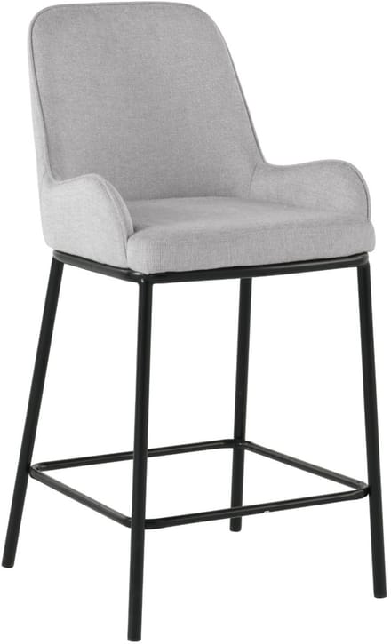 ExitoDesign SANTO - Gestoffeerde Hocker - Grijs - Metaal Basis - Ergonomisch