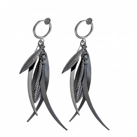 Klem oorbellen- zwart -Chiara-Charme Bijoux