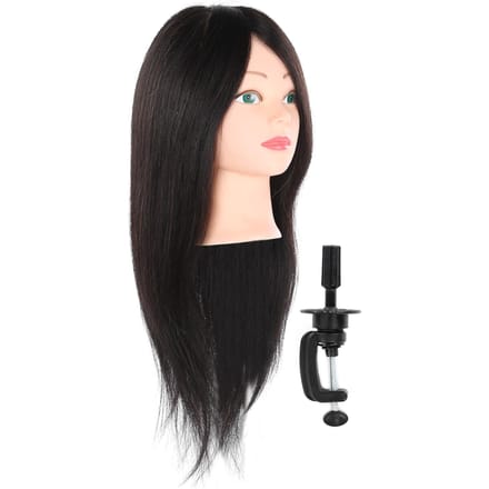 Echt Haar Mannequin Hoofd Oefenhoofd Kapper Training Hoofd Mannequin Cosmetologie Pop beige