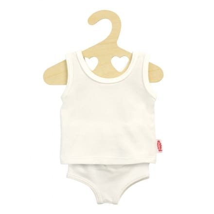 Heless poppenondergoed wit 20-25 cm - babypop kleding set.