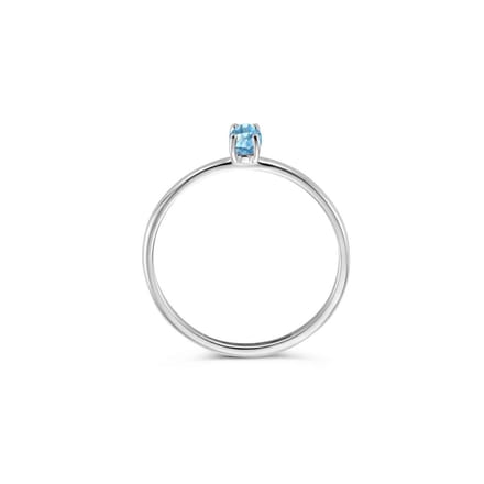 Blush Dames Ring Goud - Blauw/Witgoud - 16.50 mm / maat 52