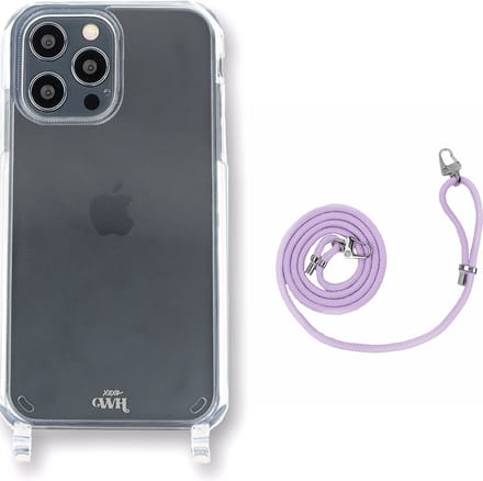 Wildhearts Transparante case + paarse koord - iPhone XS Max