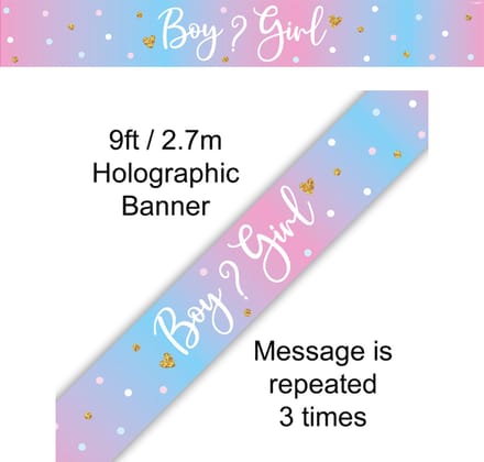 Oaktree - Banner boy or girl holografisch