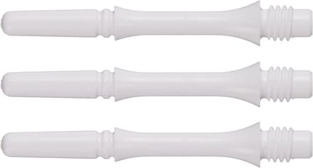 Dart Shafts - Reserve Onderdelen - Darts Spelen - Draaiend Design - Slim Model - Transparant Wit