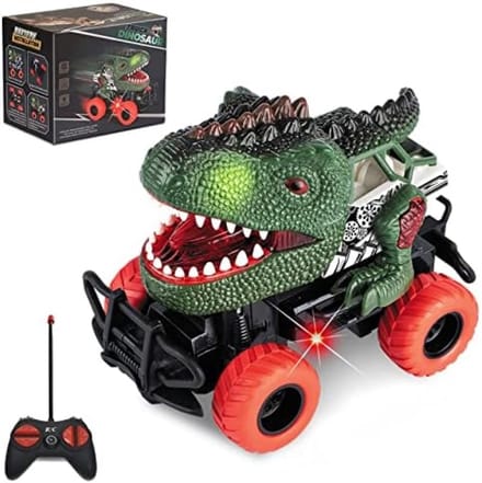 Afstandsbediening Dinosaurus Auto - Groen Speelgoed met LED Verlichting