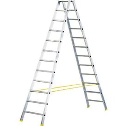 Dubbele trapladder MEHRSI®, 12 treden, 19 kg