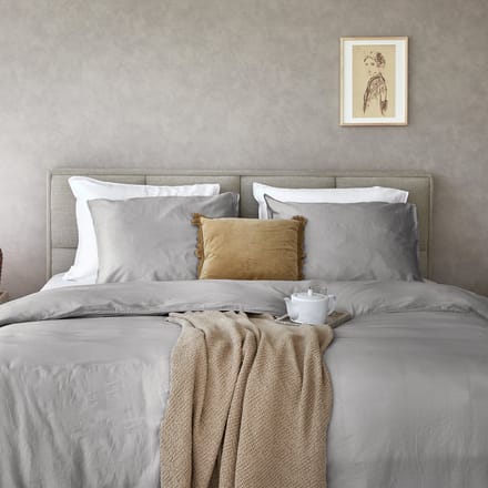 Dreamers Den gewassen Katoensatijn 300 TC Ice Grey - 140x200/220cm (260cm lengte)