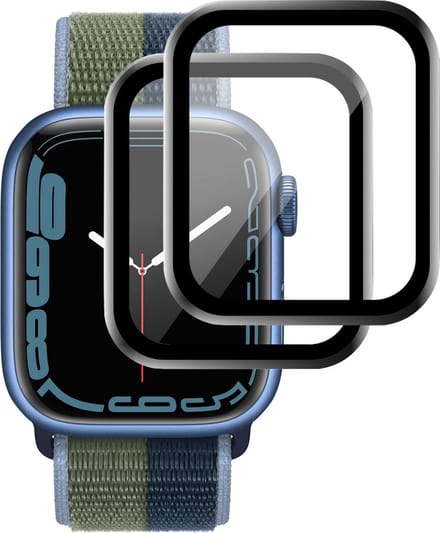 Screenprotector geschikt voor Apple Watch Series 7 45mm - 2 Stuks