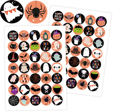 Halloween Stickers - 3 Stickervellen - Halloween Traktatie - 105 Stuks