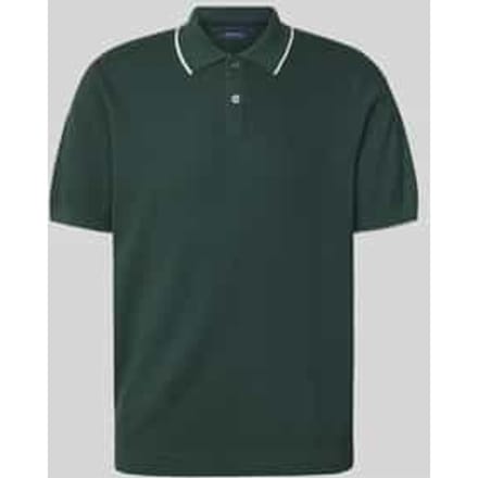 regular fit poloshirt met contrasterende bies