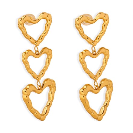 Statement Oorhangers met Open Hartjes
