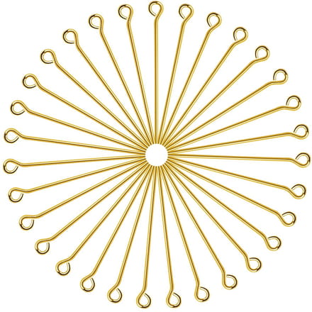 Dailygoods- Oogspelden 200 stuks - Messing verguld 24K - 30 mm