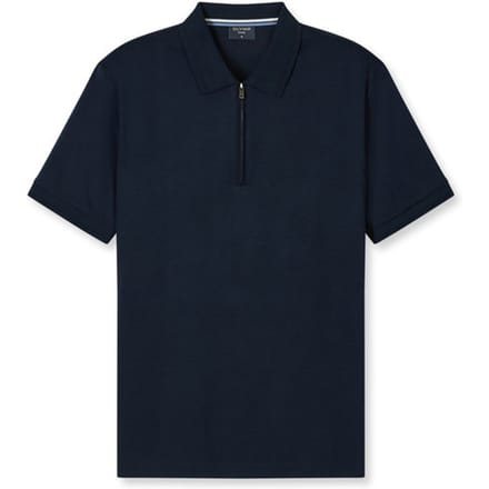 OLYMP polo casual jersey zip marine