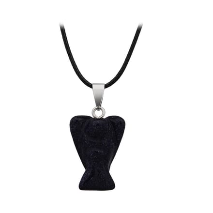 Bixorp Gems Onyx Engeltje Ketting - Edelstenen Engel aan koord