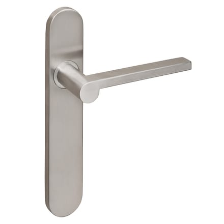 Lavuzo deurkruk Caserta RVS met afgerond schild | Per set | Deurklink met schild