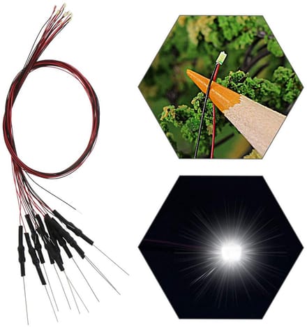 20x SMD LED 0603 met 20cm Kabel - Universeel voor Modelbouw & Schaalmodellen 12V
