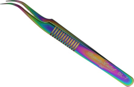 Beauty Label Pincet - Curved Tweezer - BL-7 - Multicolor