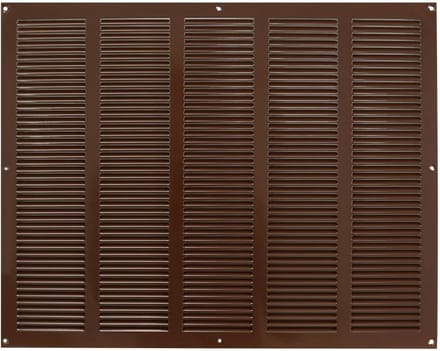 Ventilatierooster - Afdekking - Wandafwerking - Met vliegengaas - 500x400mm - Bruin