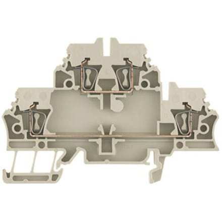 Weidmüller 1674300000-50 Klem 2-etages Spanveer Donkerbeige 50 stuk(s)