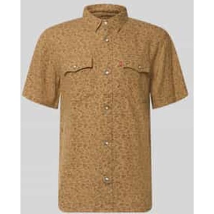 relaxed fit vrijetijdsoverhemd van mix van linnen en viscose model 'WESTERN'