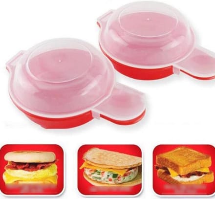 Magnetron Eierkoker - Snel Ei Hamburg Omelet Maker - 2 Stuks
