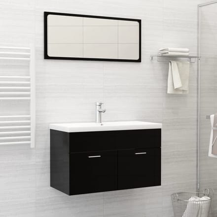 vidaXL - Inbouwwastafel - met - kraan - 81x39x18 - cm - keramiek - wit