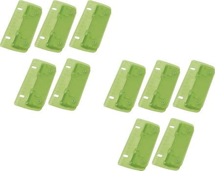 Mobiele 2-gaats pons van kunststof met schaalverdeling voor papier en documenten