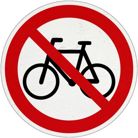Fietsen verboden bord | Sign Again materiaal | 30 cm