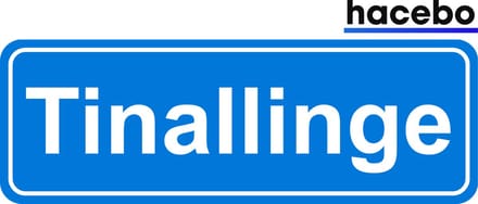 Hacebo - Plaatsnaam Sticker - 29x10 CM - Tinallinge sticker - Verkeersborden sticker - grappige cadeaus - Tinallinge