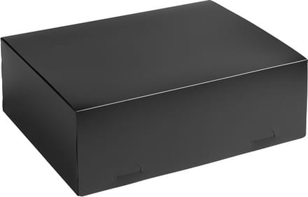 Cadeauverpakking plastic doosjes 37x28x13 cm ZWART (40 stuks)