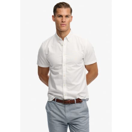 Superdry Preppy Oxford Overhemd Met Korte Mouwen Wit L Man