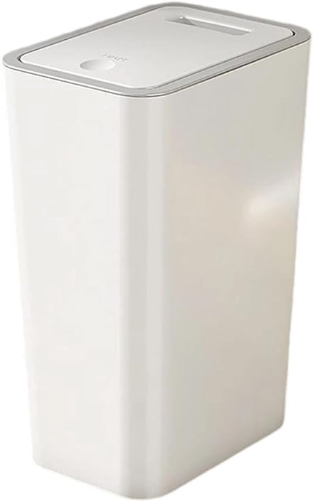 Badkamer Prullenbak - Afvalemmer Met Deksel - Compact Afvalbeheer - Slank Ontwerp - 10 Liter