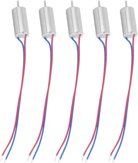Micro Coreless Motor 6X12 mm - 5 Stuks 3.7V 21800 RPM voor Drones, Modelvliegtuigen en Speelgoed
