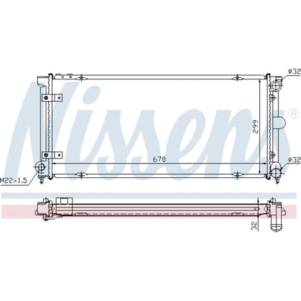 Radiator, motorkoeling NISSENS 640041