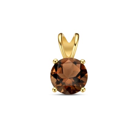 14K geelgoud hanger rookkwarts 4026972