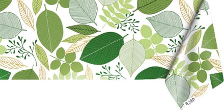 Raved Tafelzeil 140 cm x 280 cm – Grote Bladeren – Groen – PVC – Afwasbaar