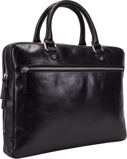 Leonhard Heyden Cambridge laptoptas 1-vaks 13 inch - Zwart