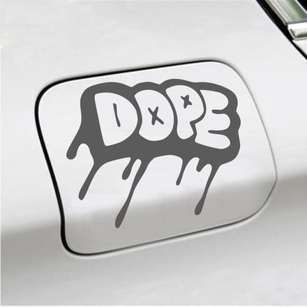 Bumpersticker - Dope - 12,3 X 14,8 - Antraciet