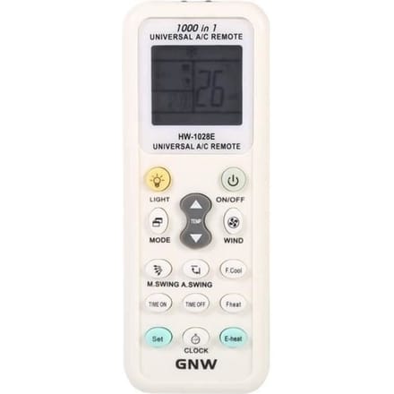 Universele afstandsbediening - Geweldig - K-1028E - Wit - Compatibel met de meeste airconditioners - 68g wit