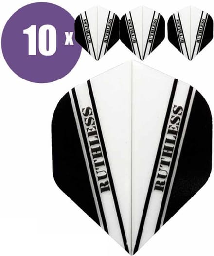 ABC Darts - Dart Flights - Ruthless Vision V Wit - 10 sets (30 stuks)