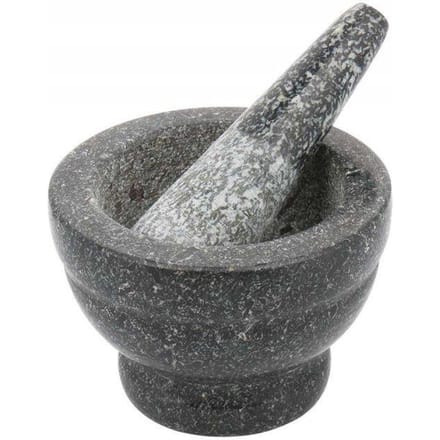Marmeren vijzel met stamper Ø12x8cm