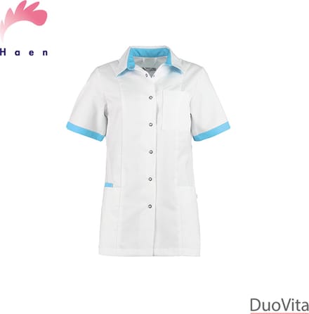 Haen / Ballyclare Dames Zorgjas Fijke- Wit / Turquoise - Maat XL