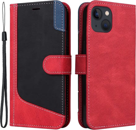 Cityhoesje-iPhone 15 - PU Leather - Book Case - Rood