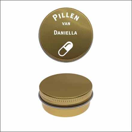 Pillen Blikje Met Naam Gravering - Daniella